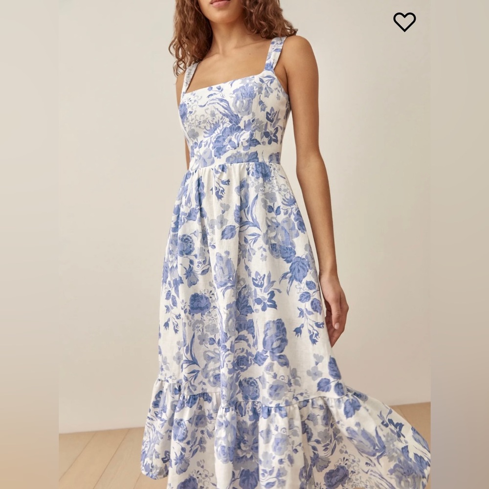 Reformation bucatini linen dress